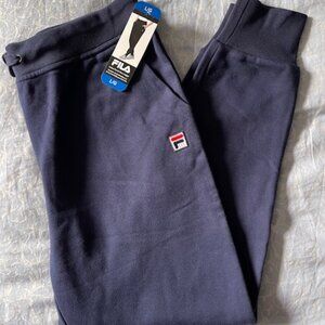 Fila Women's Navy Blue French Terry Joggers Size L